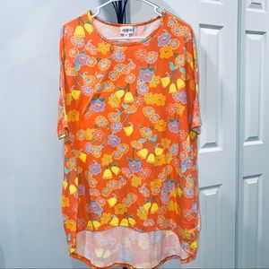 Lularoe m medium Irma tunic top tee blouse orange
